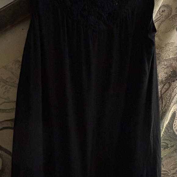 Johnny Was 4 Love & Liberty Black Silk & Lace Dress SZ Small - Picture 8 of 10
